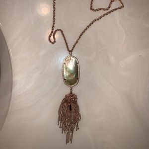 Kendra Scott rose gold Rayne necklace
